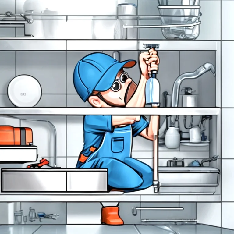 Técnico de RapidPipe inspeccionando tubería con cámara